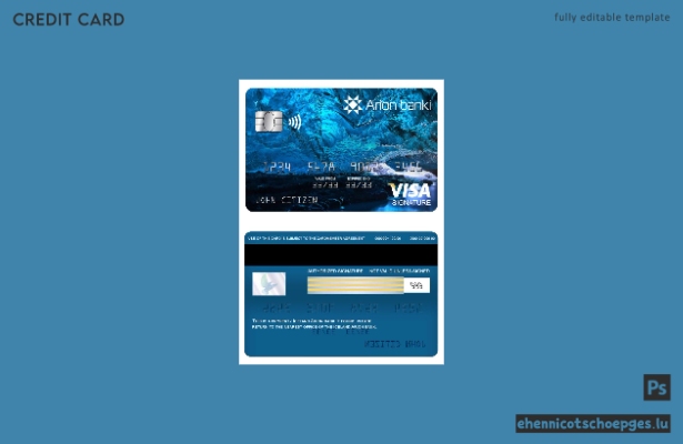 Beispielvorschau der Arion Visa Signature Card von Island